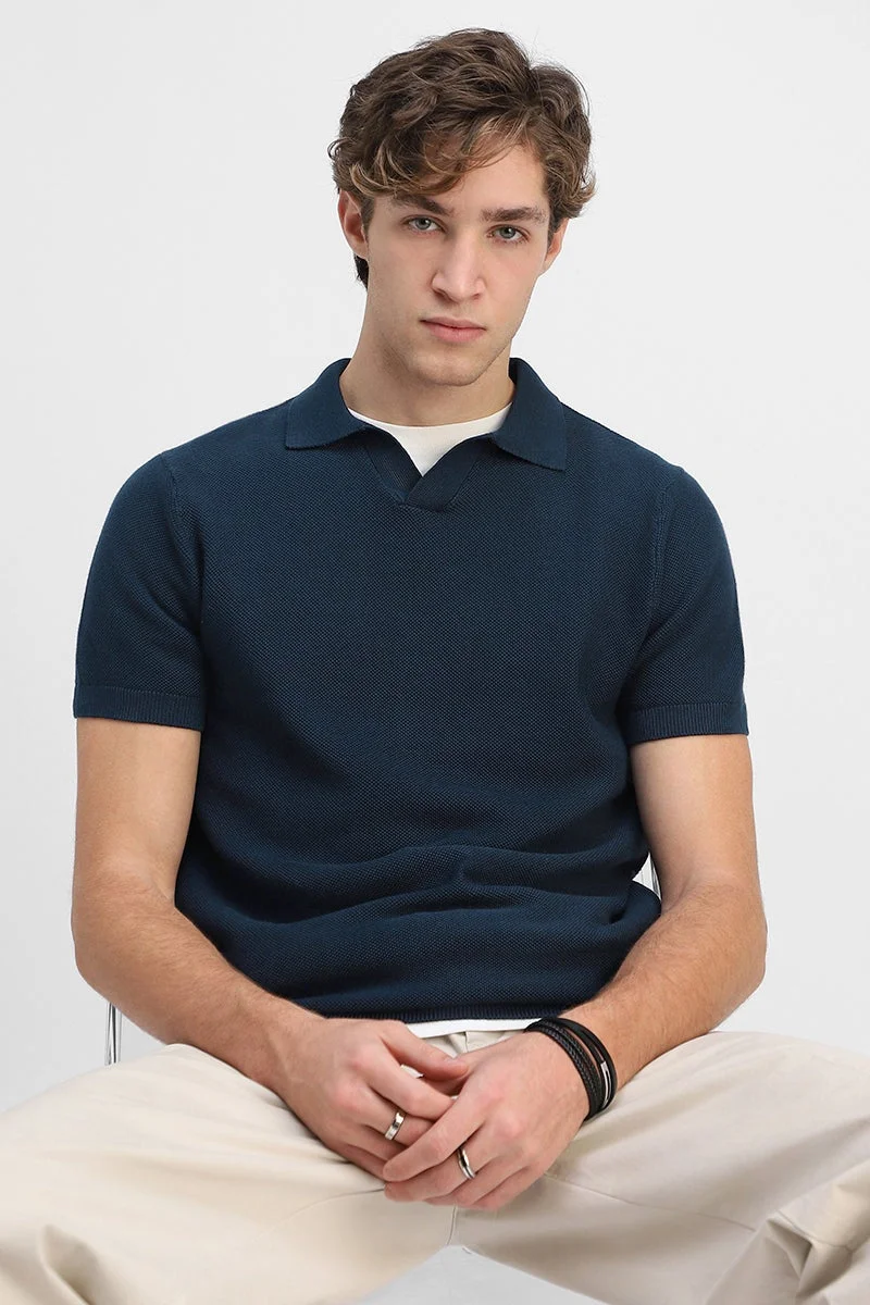SNITCH Flat Knit Polo T-Shirt